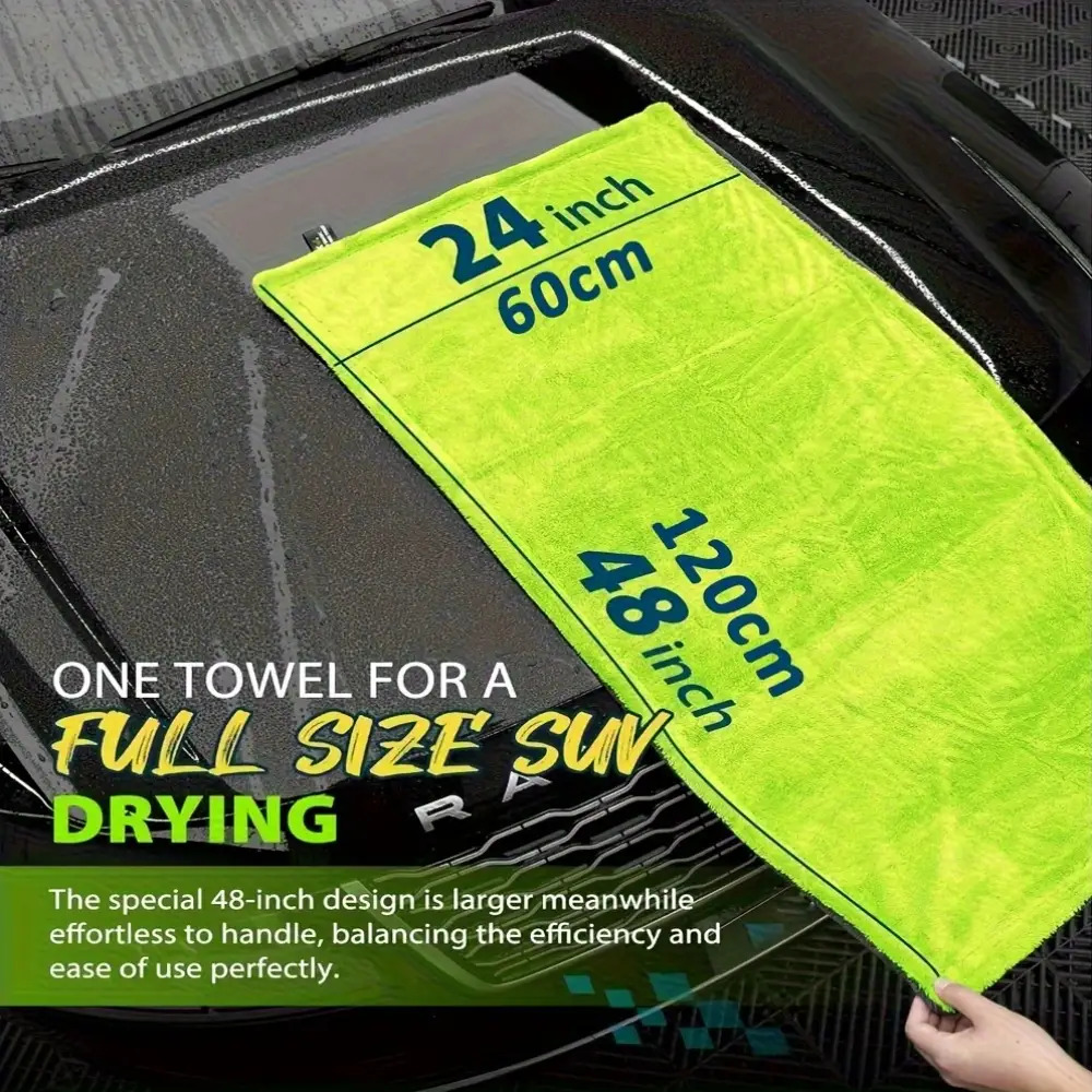 Microfiber Car Drying Towel Super Absorbent - 1400GSM Heavy Duty SUV Truck Drying
