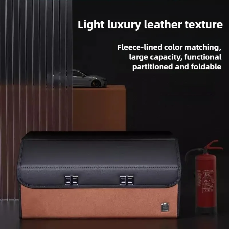 Light Luxury Suede Car Trunk S - Car Trunk Organizer Foldable Storage Box review and price