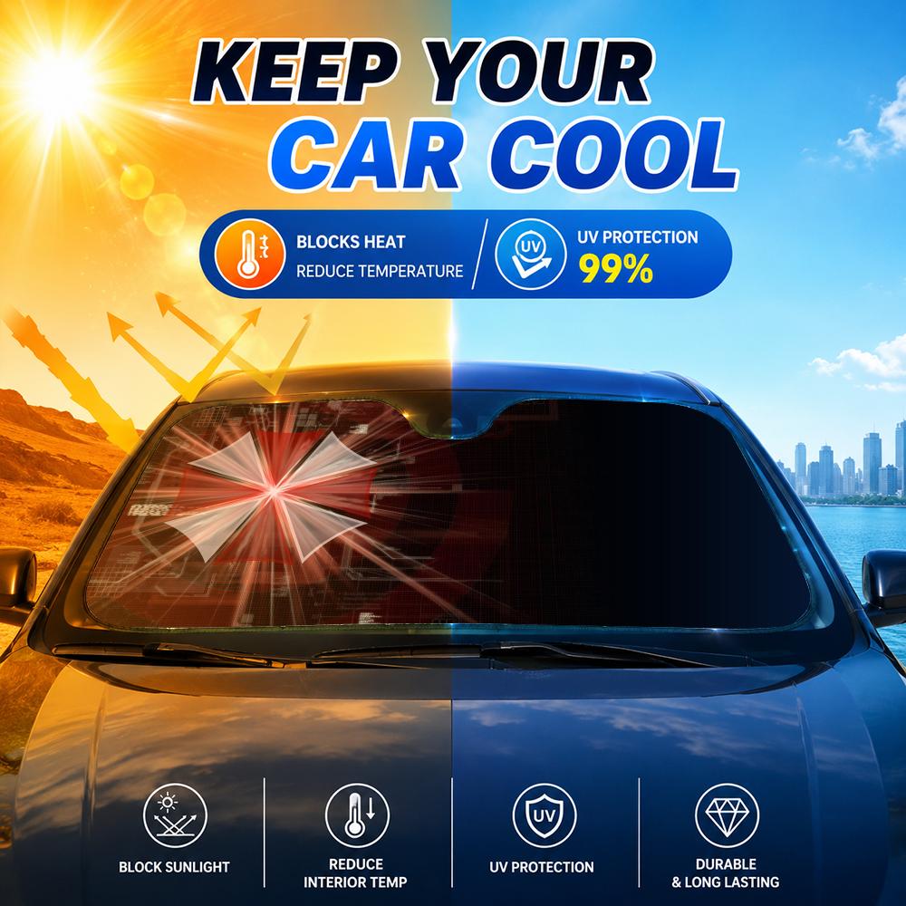Horror Movie Umbrella Sun Viso - Car Sunshade Windshield Umbrella Foldable review and price