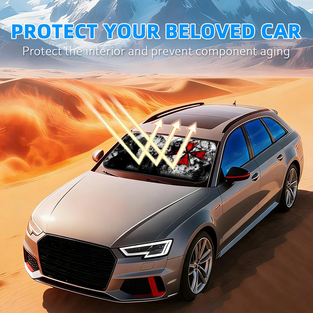 Horror Movie Umbrella Sun Viso - Car Sunshade Windshield Umbrella Foldable review and price