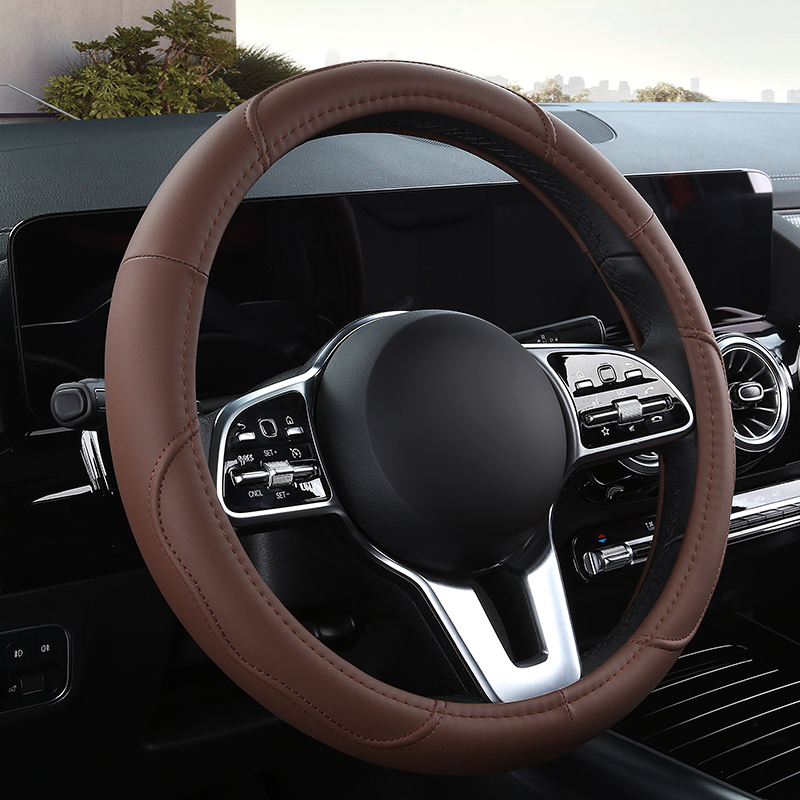 Car  Anti-Slip Leather  Steeri - Car Steering Wheel Cover Anti Slip Breathable review and price