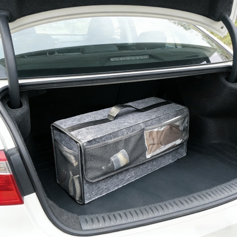 Felt Car Trunk Organizer with  - Car Trunk Organizer Foldable Storage Box review and price
