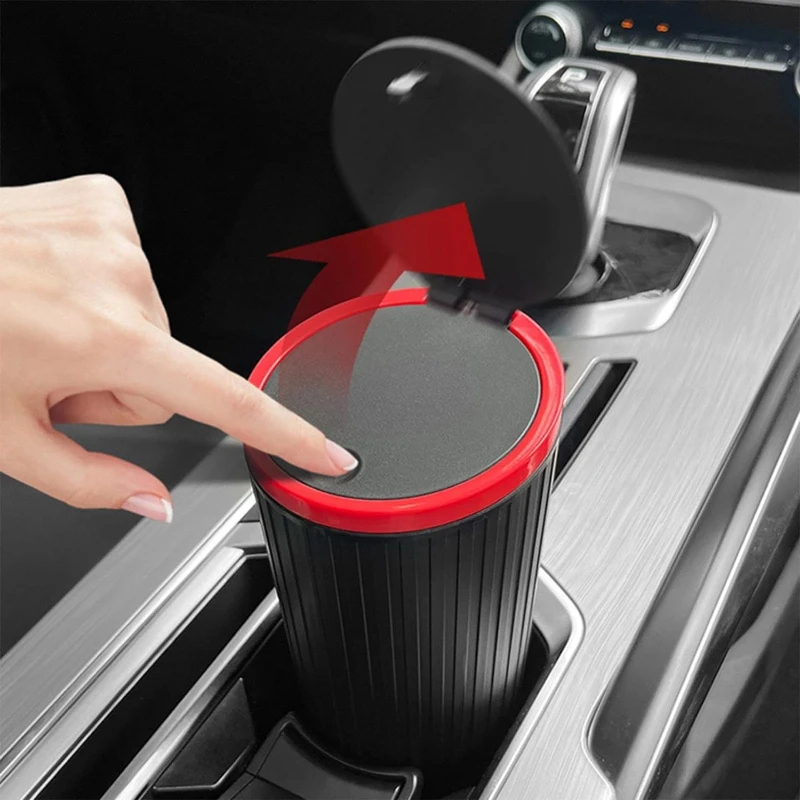Car Trash Can Press Switch Typ - Waterproof Car Trash Can With Lid review and price
