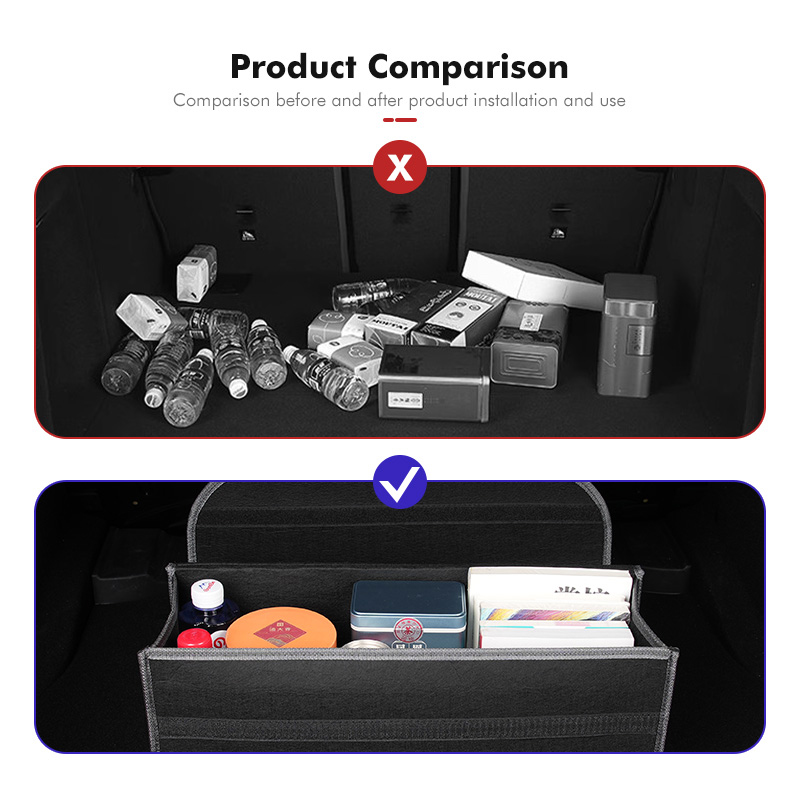For Denza Foldable Felt Car Tr - Car Trunk Organizer Foldable Storage Box review and price